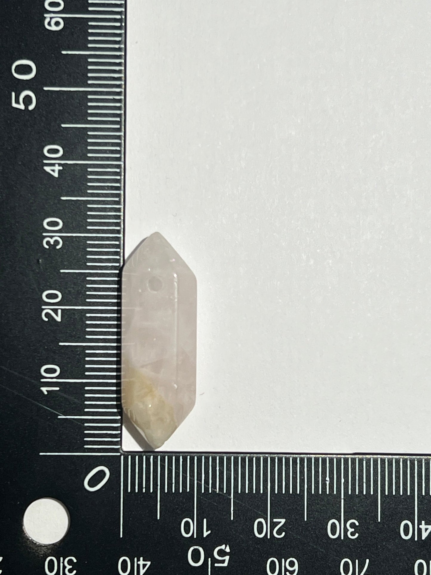 Agate fleur de cerisier double pointe n°10 (3cm x 0,9cm) - Solyluna Macramé