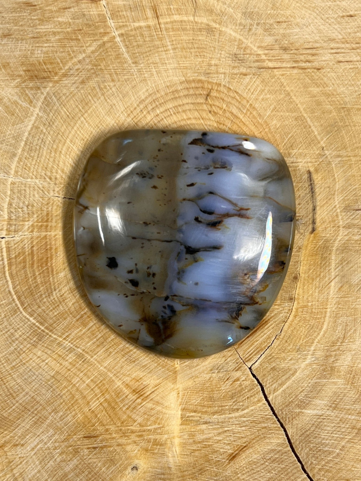 Agate Montana n°1 (3,6cm x 3,5cm) - Solyluna Macramé