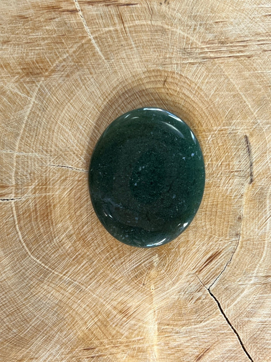 Agate Mousse Verte n°2 (3cm x 2,4cm ) - Solyluna Macramé