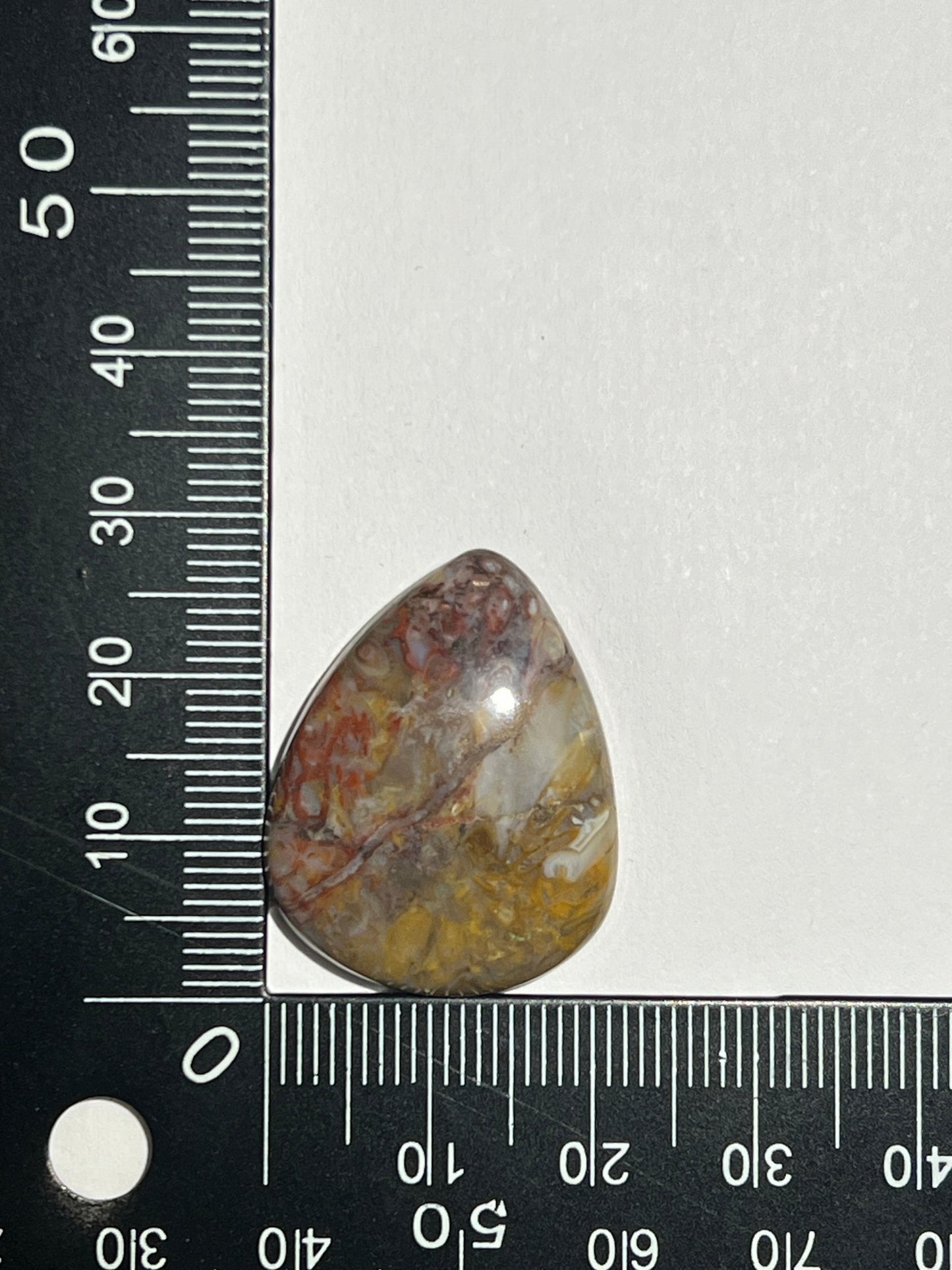 Agate Plume n°5 (2,7cm x 2,2cm) - Solyluna Macramé