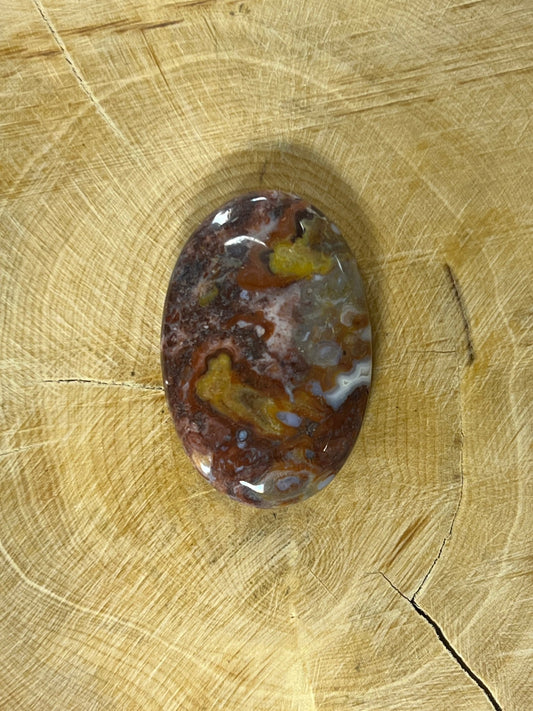 Agate Plume n°1 (3,2cm x 2,1cm) - Solyluna Macramé