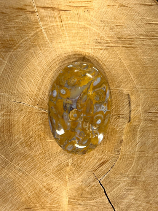 Agate Plume n°1 (3,5cm x 2,3cm) - Solyluna Macramé