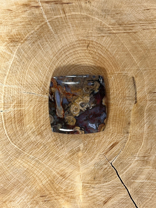 Agate Plume n°4 (2,3cm x 2,3cm) - Solyluna Macramé