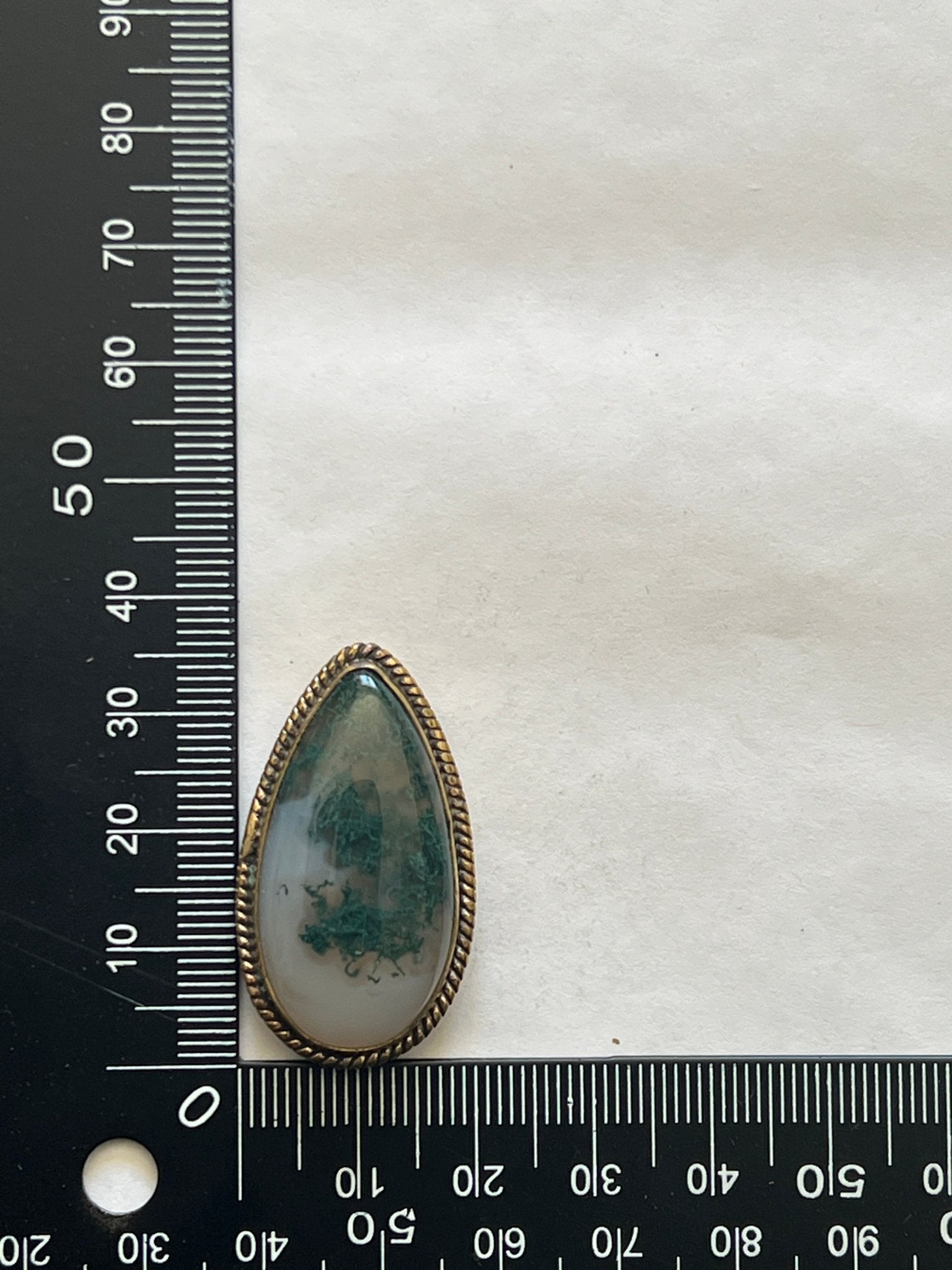 Agate sertie dorée n°D1 (3,6cm x 2cm) - Solyluna Macramé