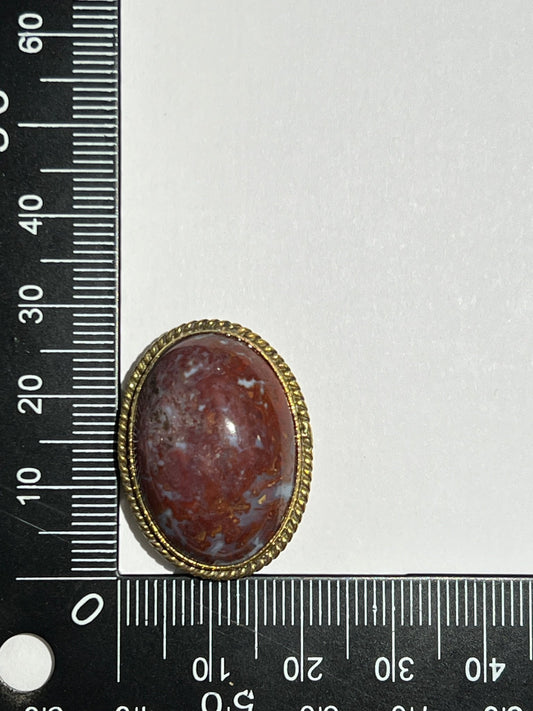 Agate sertie dorée n°D2 (2,8cm x 2,1cm) - Solyluna Macramé
