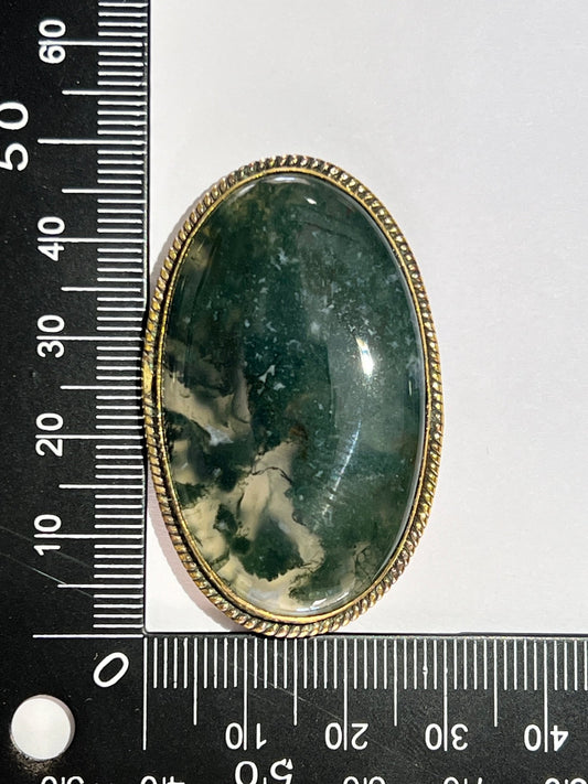 Agate sertie dorée n°D1 (4,3cm x 3cm) - Solyluna Macramé