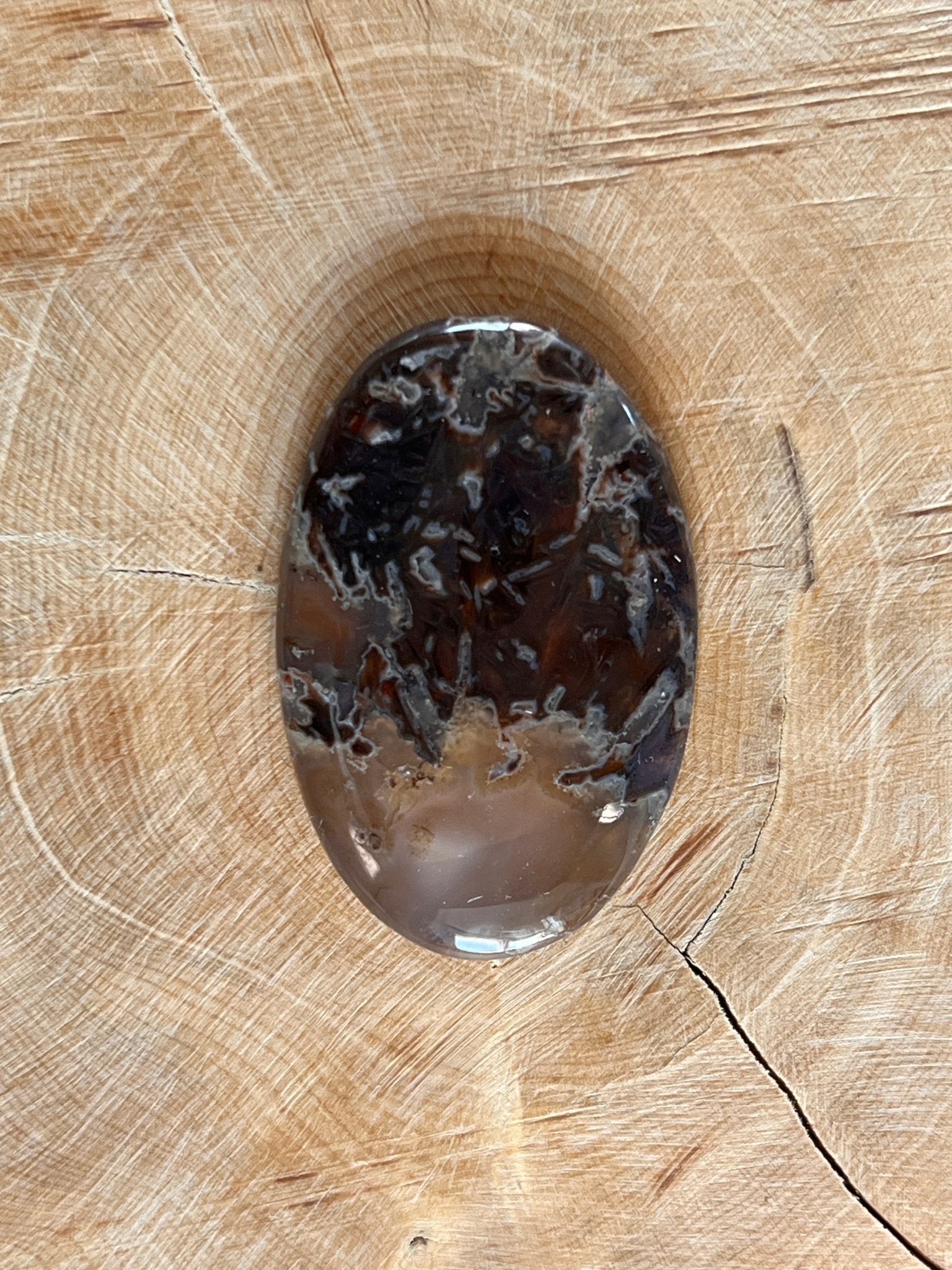 Agate Turkey n°3 (4 cm x 2,68 cm) - Solyluna Macramé