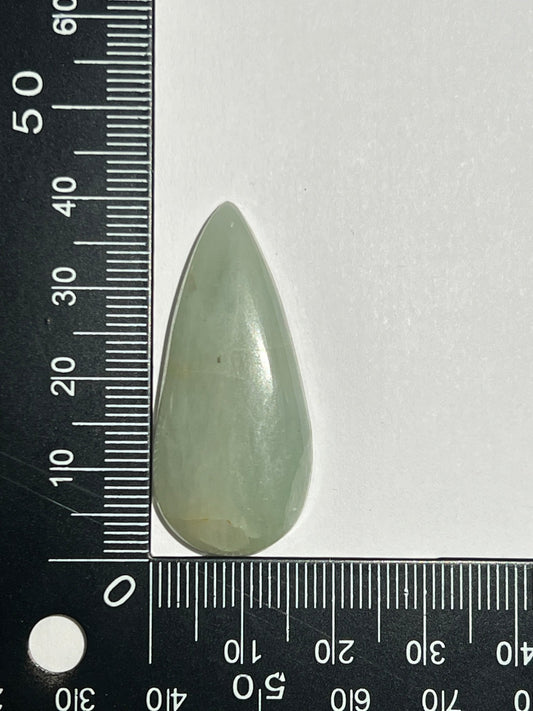 Aigue - Marine n°3 (3,9cm x 1,7cm) - Solyluna Macramé