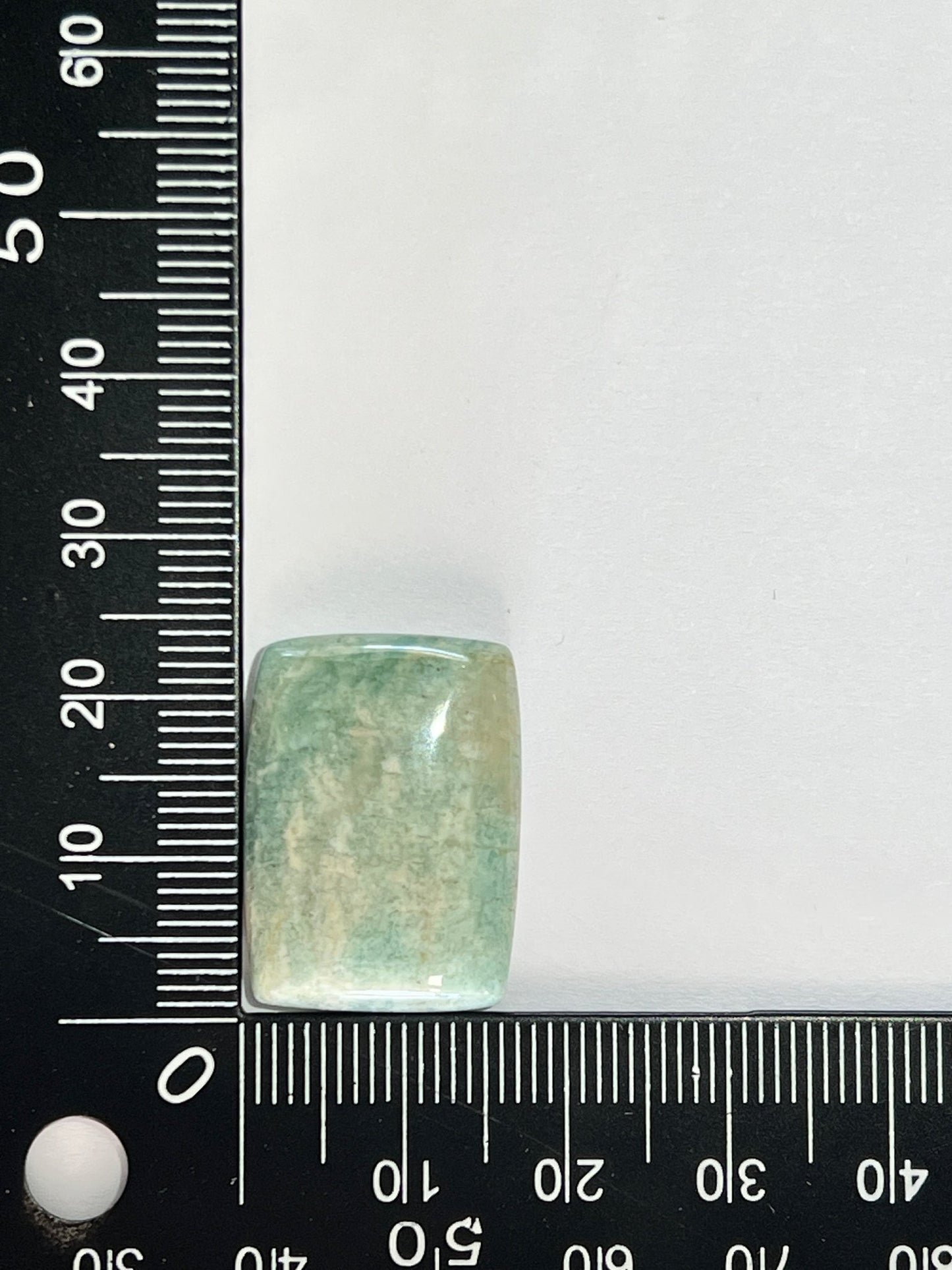 Amazonite n°1 (2,3cm x 1,7cm) - Solyluna Macramé