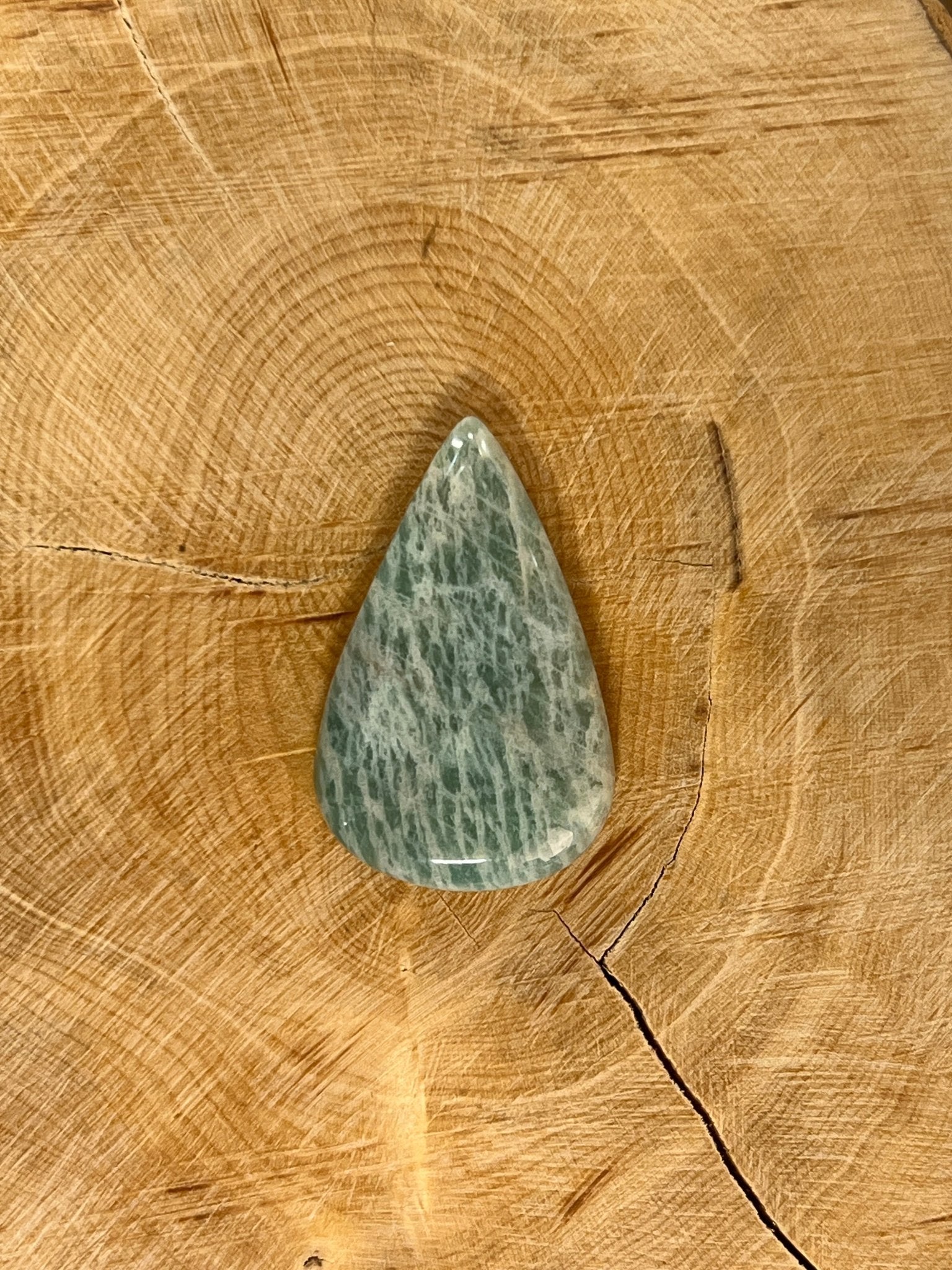 Amazonite n°3 ( 2,9 cm x 1,8 cm) - Solyluna Macramé