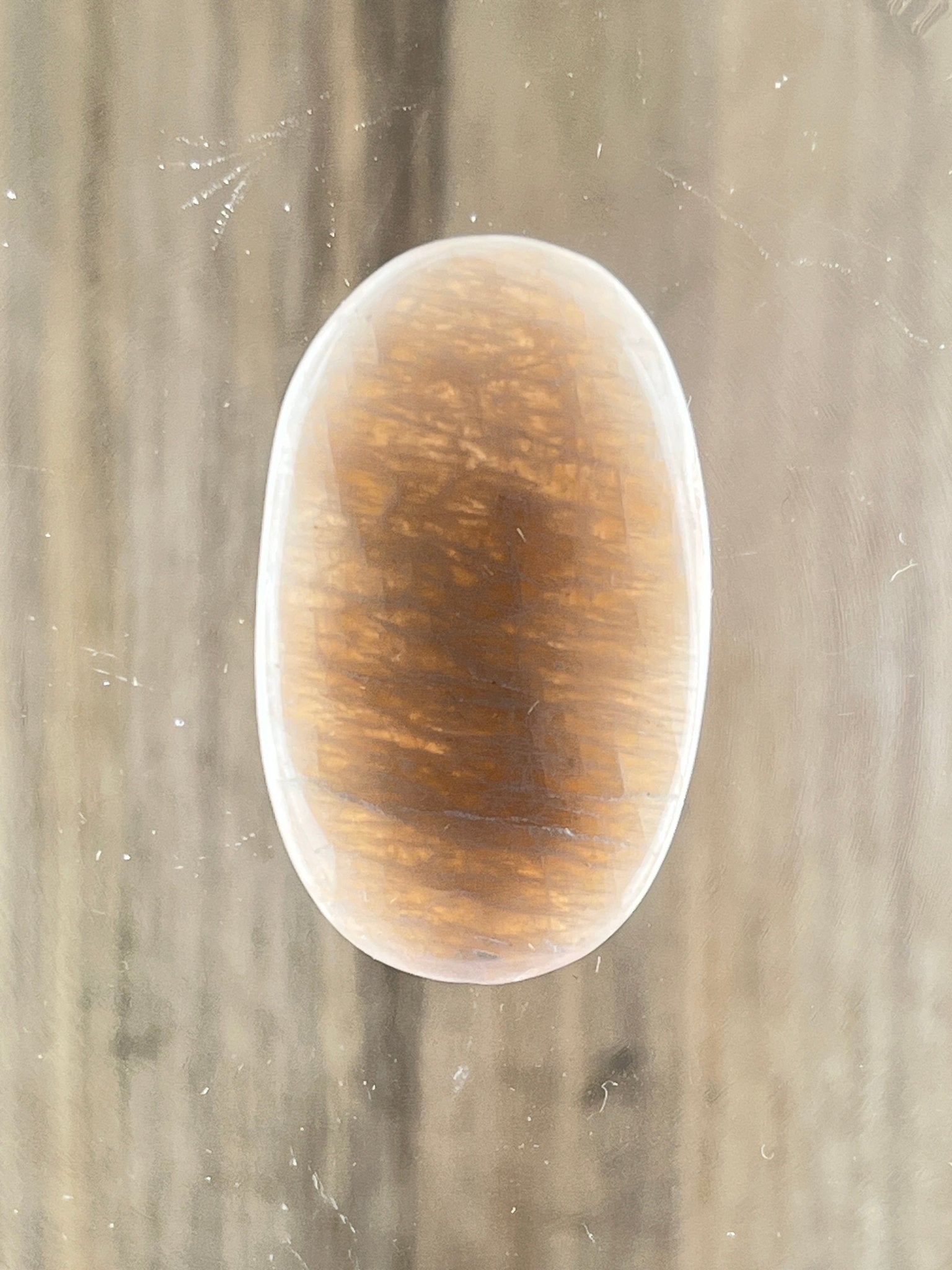 Amazonite pêche n°2 (3,9cm x 2,4cm) - Solyluna Macramé