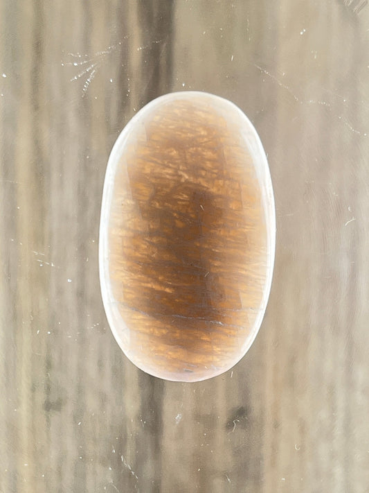 Amazonite pêche n°2 (3,9cm x 2,4cm) - Solyluna Macramé