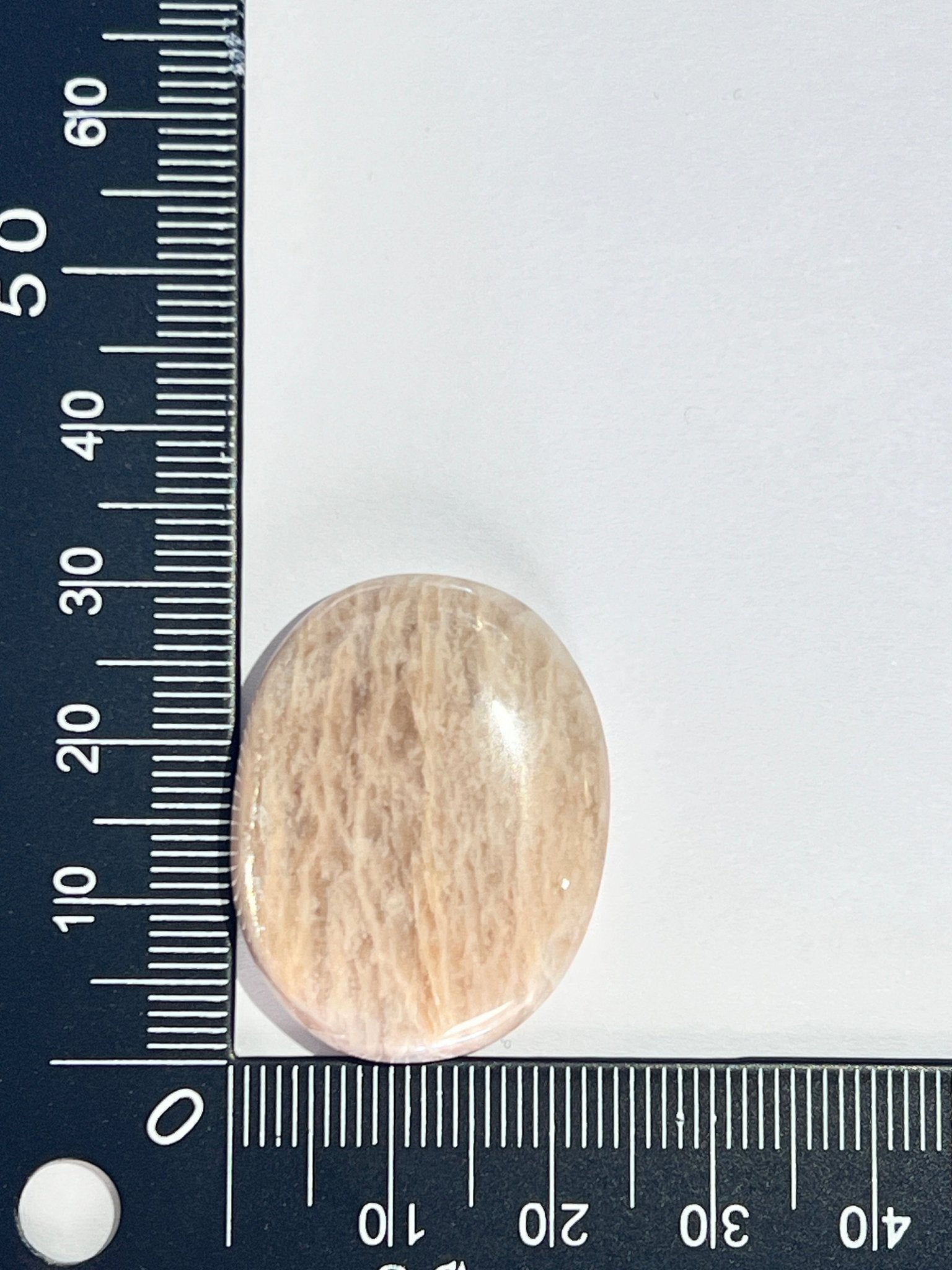 Amazonite pêche n°3 (3cm x 2,3cm) - Solyluna Macramé