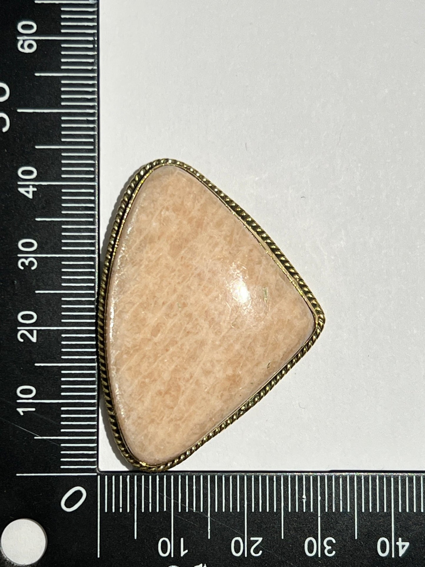 Amazonite sertie dorée n°D4 (4,2cm x 3cm) - Solyluna Macramé