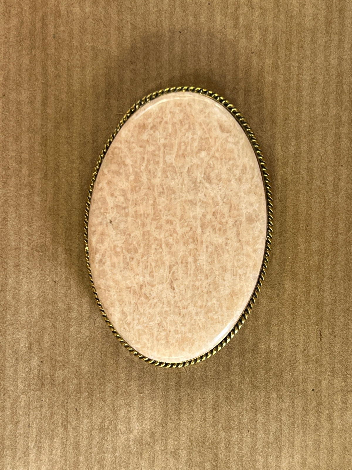 Amazonite sertie dorée n°D1 (4,6cm x 3,1cm) - Solyluna Macramé