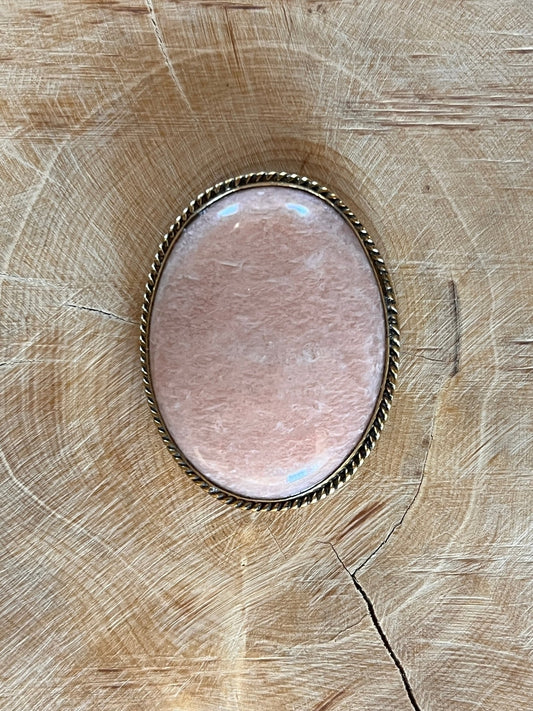 Amazonite sertie dorée n°D2 ( 3,6cm x 2,7cm) - Solyluna Macramé