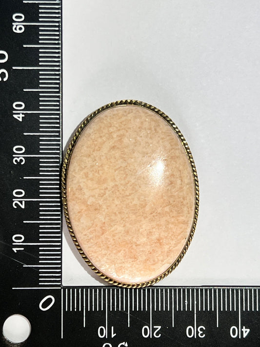 Amazonite sertie dorée n°D5 (4,2cm x 3,1cm) - Solyluna Macramé