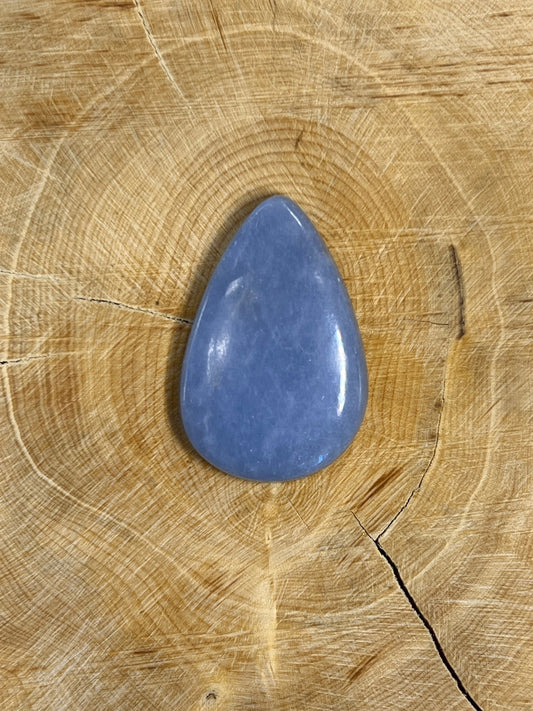 Angélite Bleue n°3 (3,1cm x2cm) - Solyluna Macramé