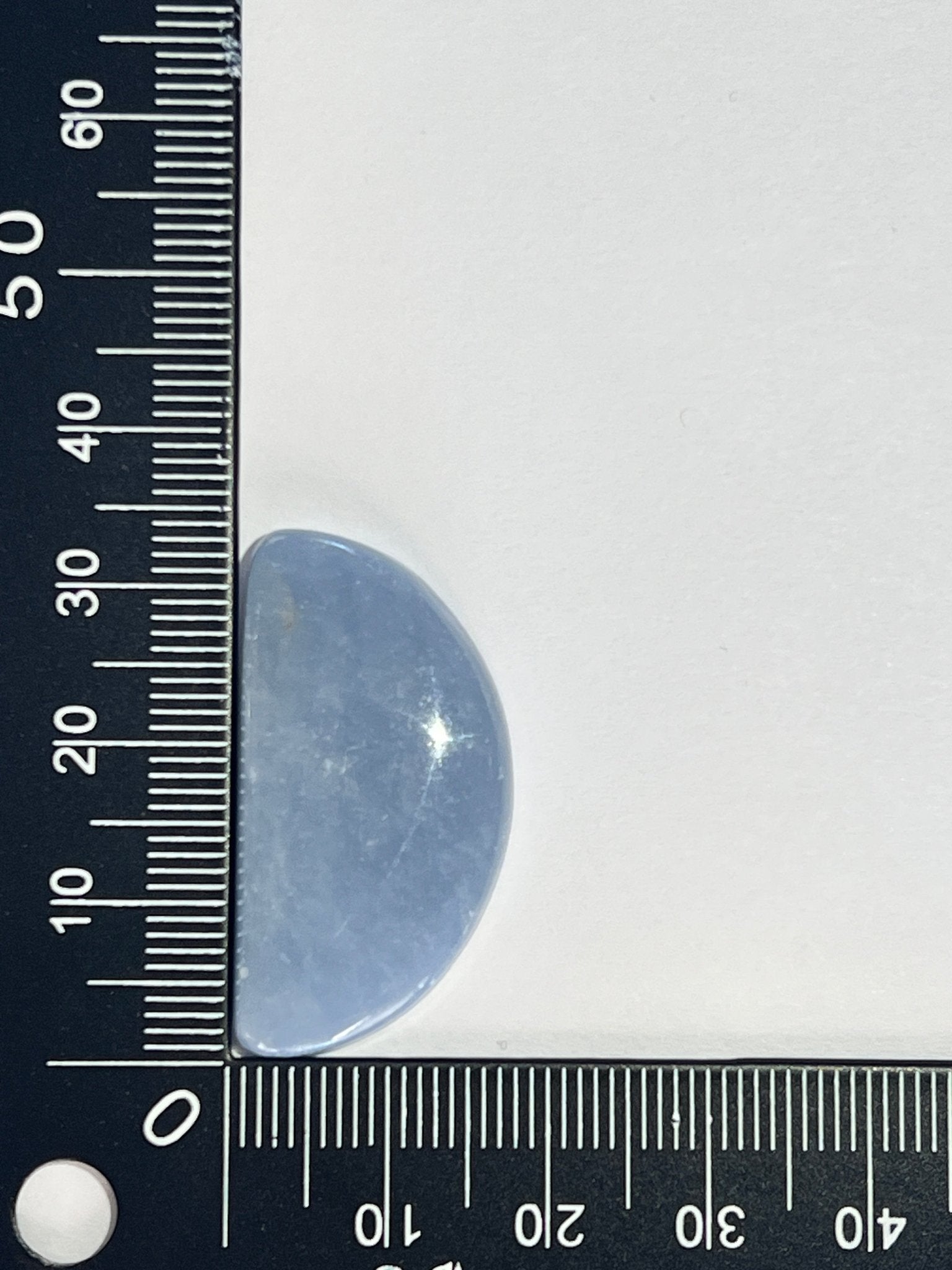 Angélite Bleue n°5 (3,3cm x 1,8cm) - Solyluna Macramé