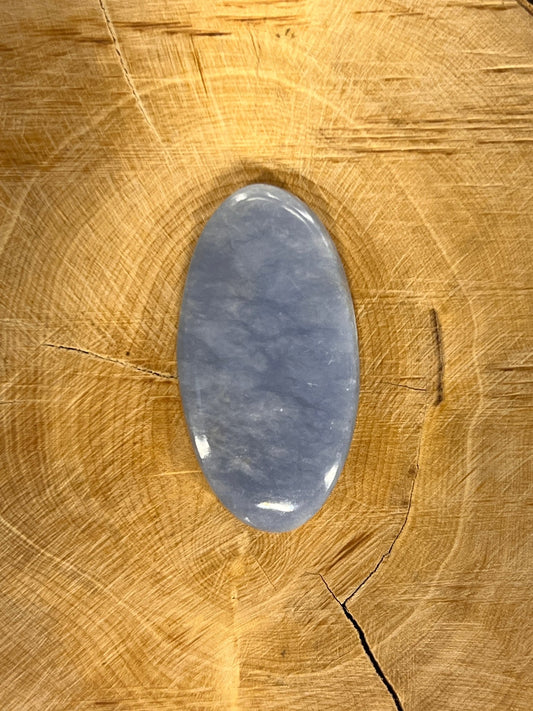 Angélite Bleue n°5 (3,8cm x 2cm ) - Solyluna Macramé