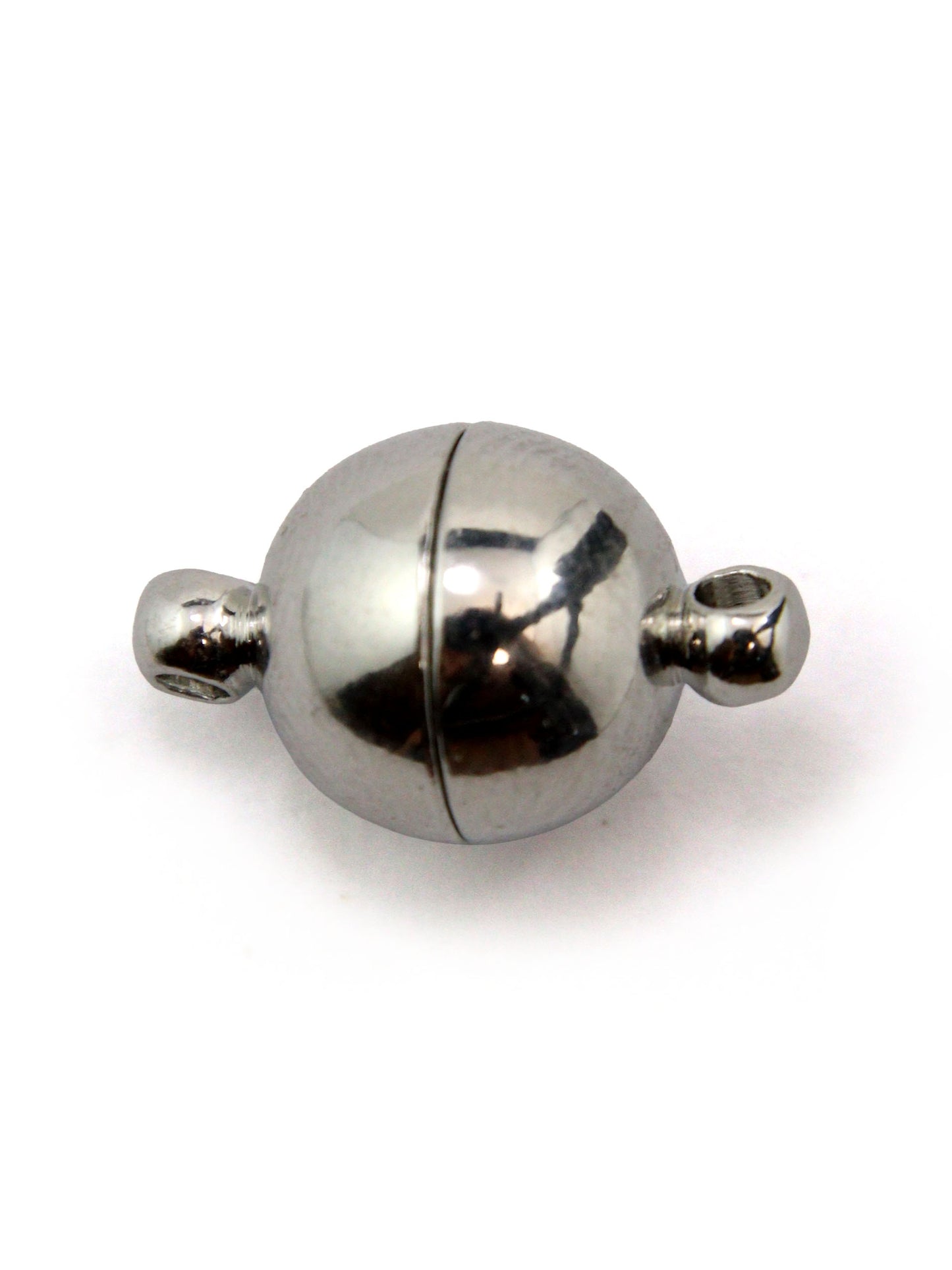 Fermoir Magnétique Boule Laiton Platine 16x10mm