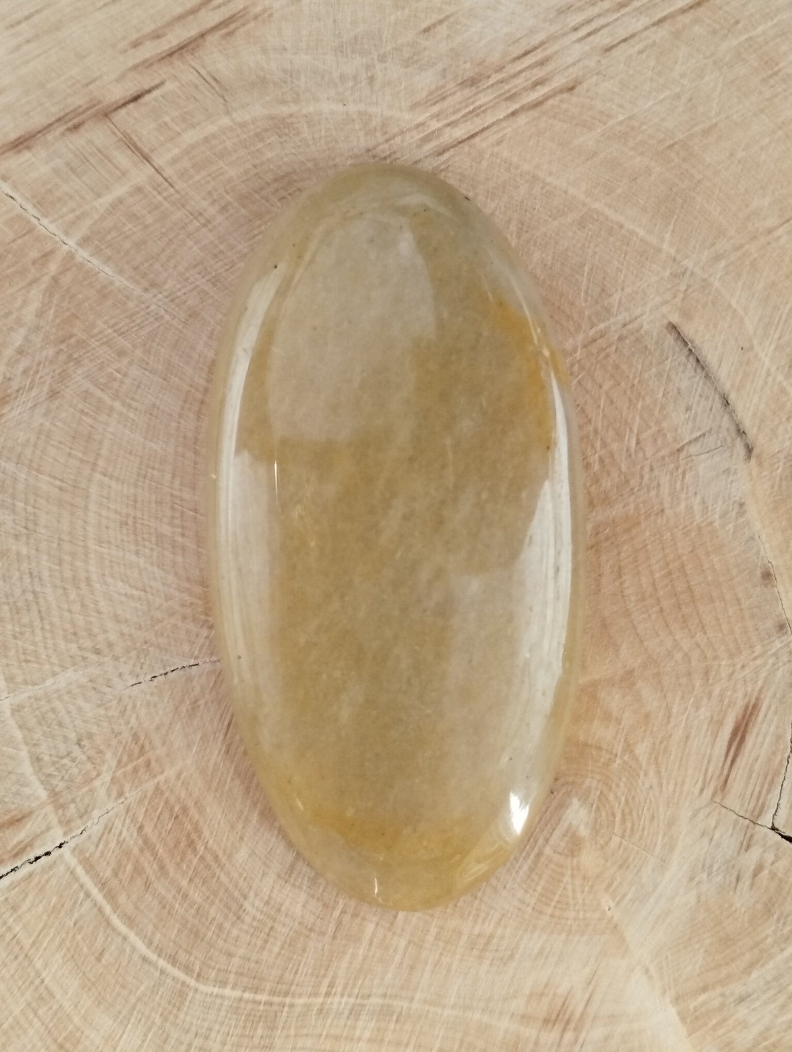 Aventurine Jaune n°4 (4,7cm x 2,4cm) - Solyluna Macramé