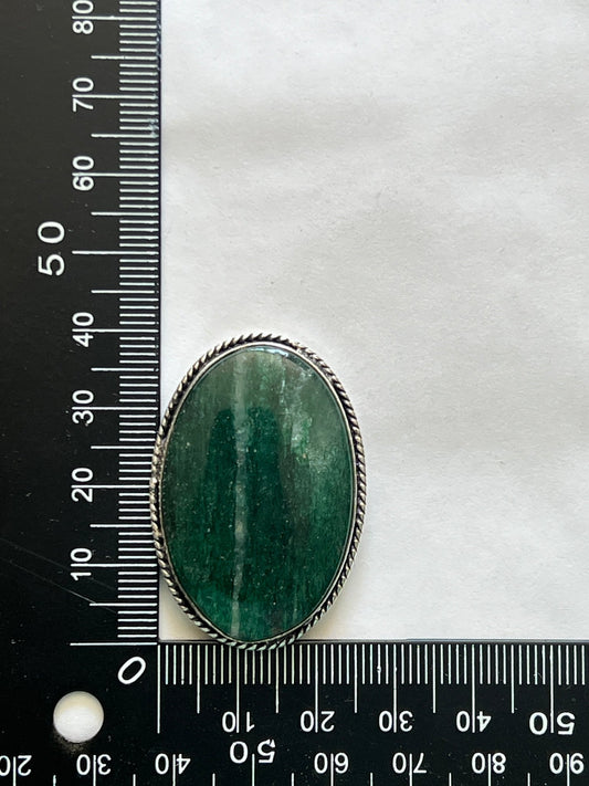 Aventurine sertie argenté n°A5 (4cm x 2,8cm) - Solyluna Macramé