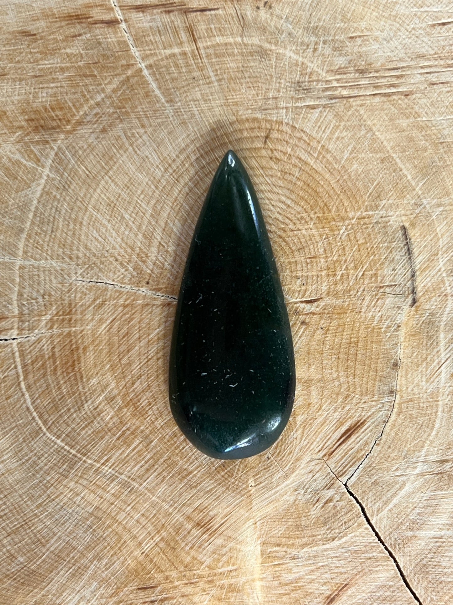 Aventurine Verte n°1 (3,9 cm x 1,5 cm) - Solyluna Macramé