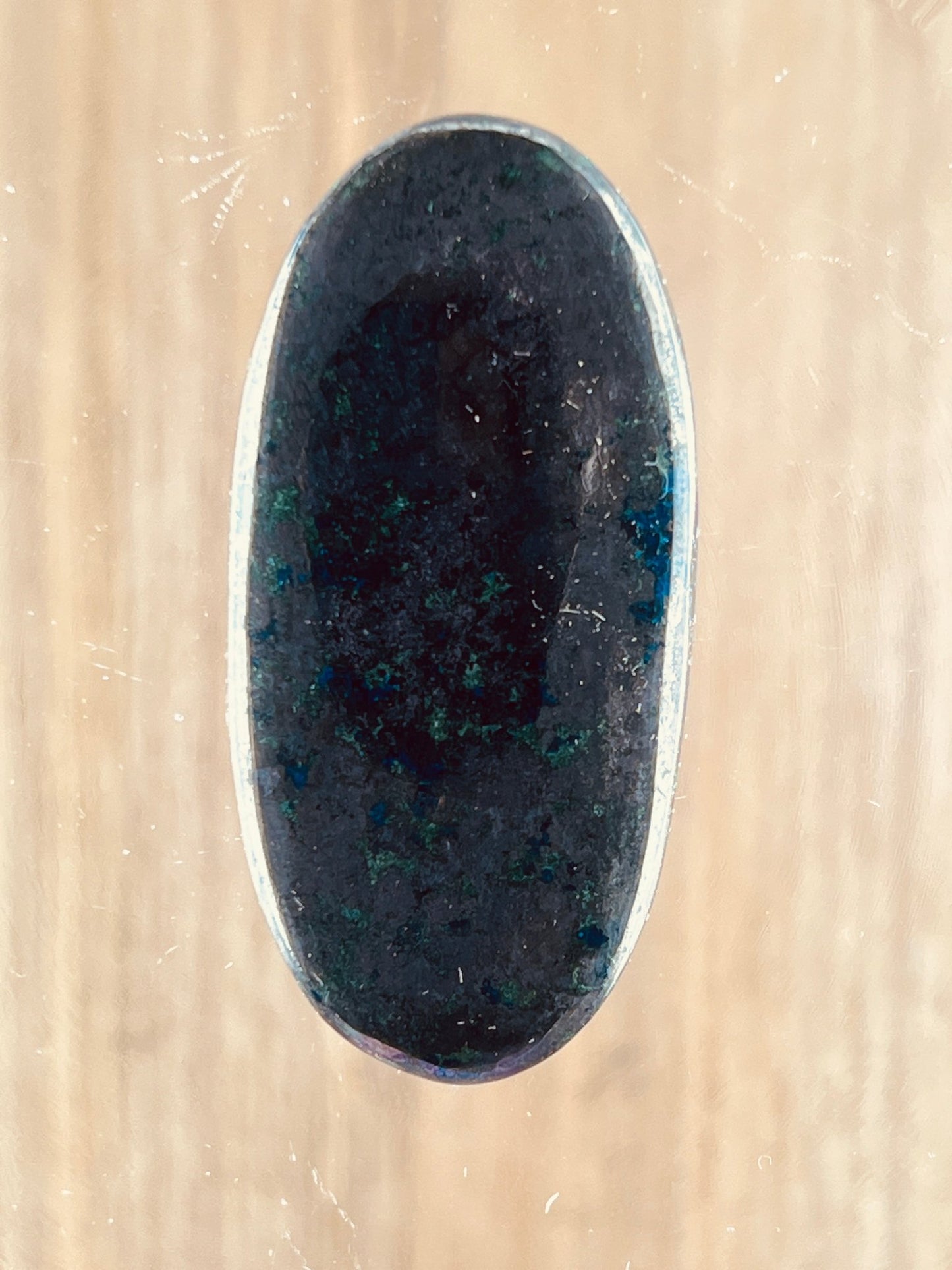 Azurite n°2 (5,1cm x 2,5cm) - Solyluna Macramé