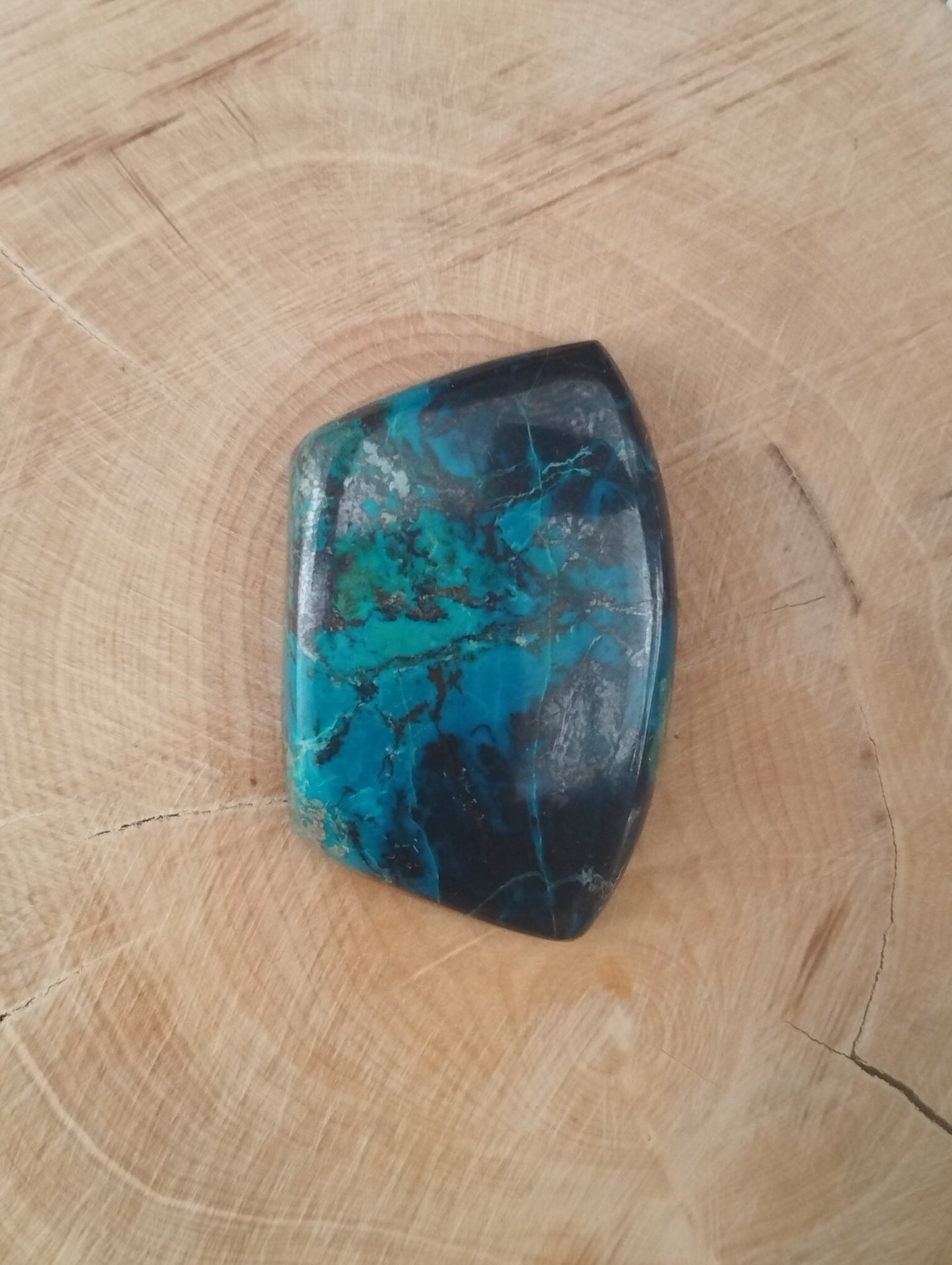 Azurite n°3 (2,4cm x 2,1cm) - Solyluna Macramé