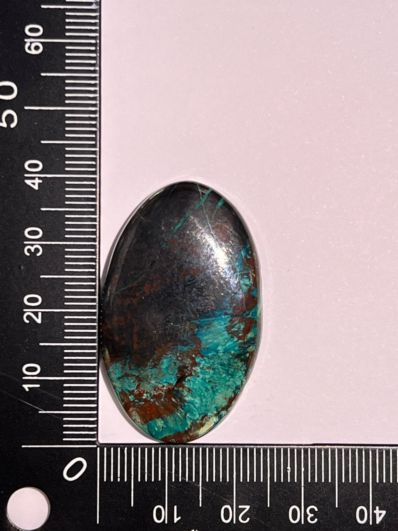 Azurite n°3 (3,9cm x 2,4cm) - Solyluna Macramé