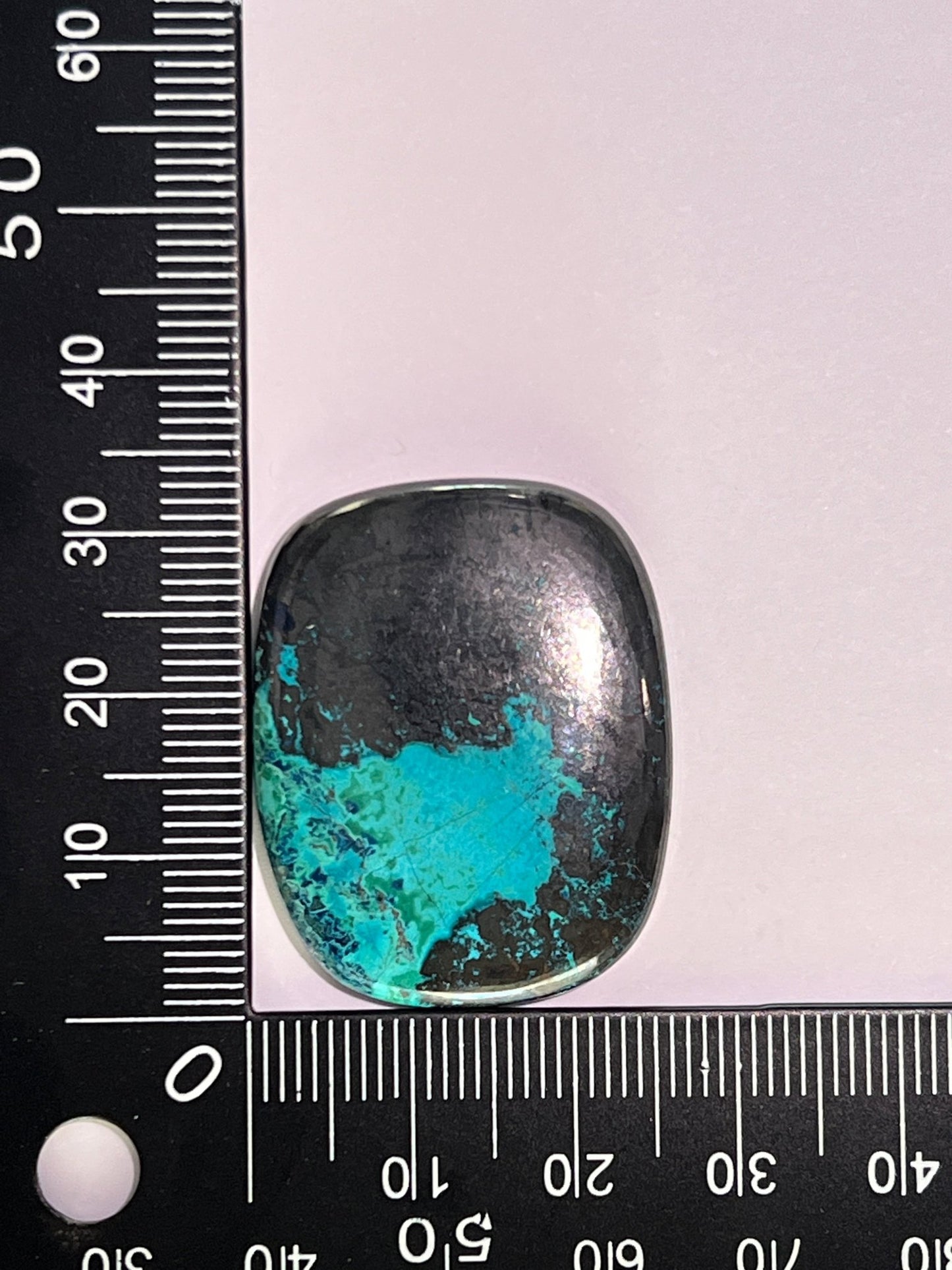 Azurite n°5 (3,3cm x 2,6cm) - Solyluna Macramé