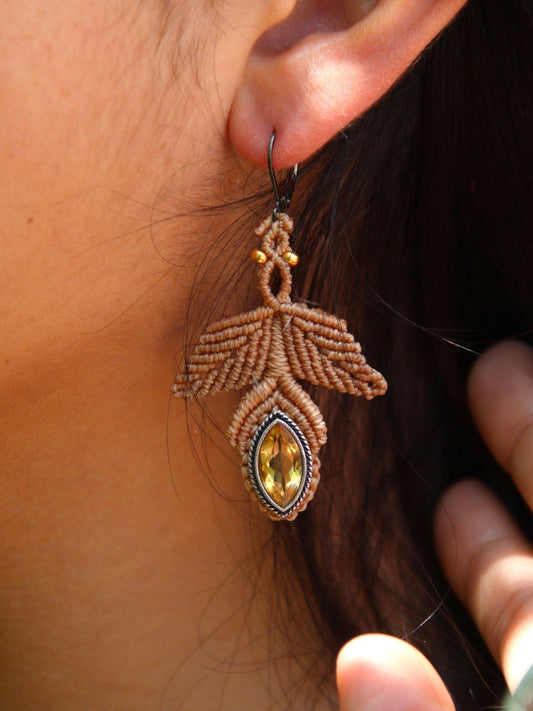 Boucles d'oreilles Osiris - Solyluna Macramé