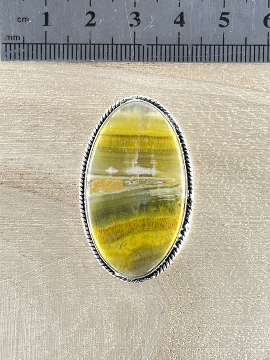 Bumble Bee sertie argenté n°A1 (4,2cm x 2,6cm) - Solyluna Macramé