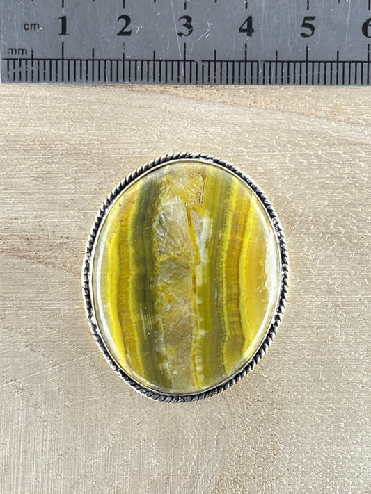 Bumble Bee sertie argenté n°A2 (4cm x 3,3cm) - Solyluna Macramé