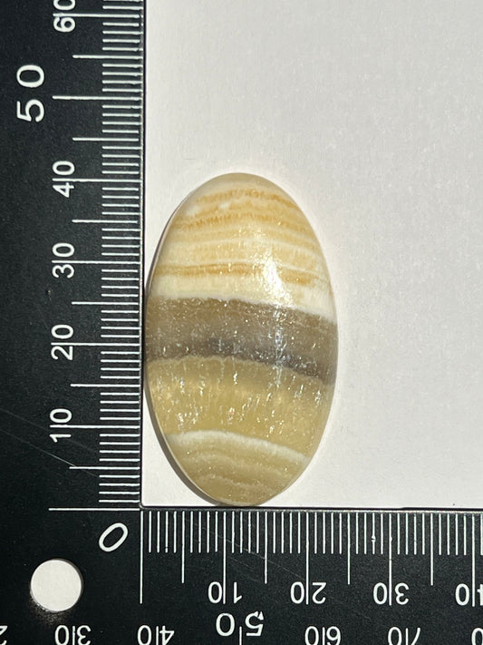 Calcite Zèbre n°5 (4,1cm x 2,3cm) - Solyluna Macramé