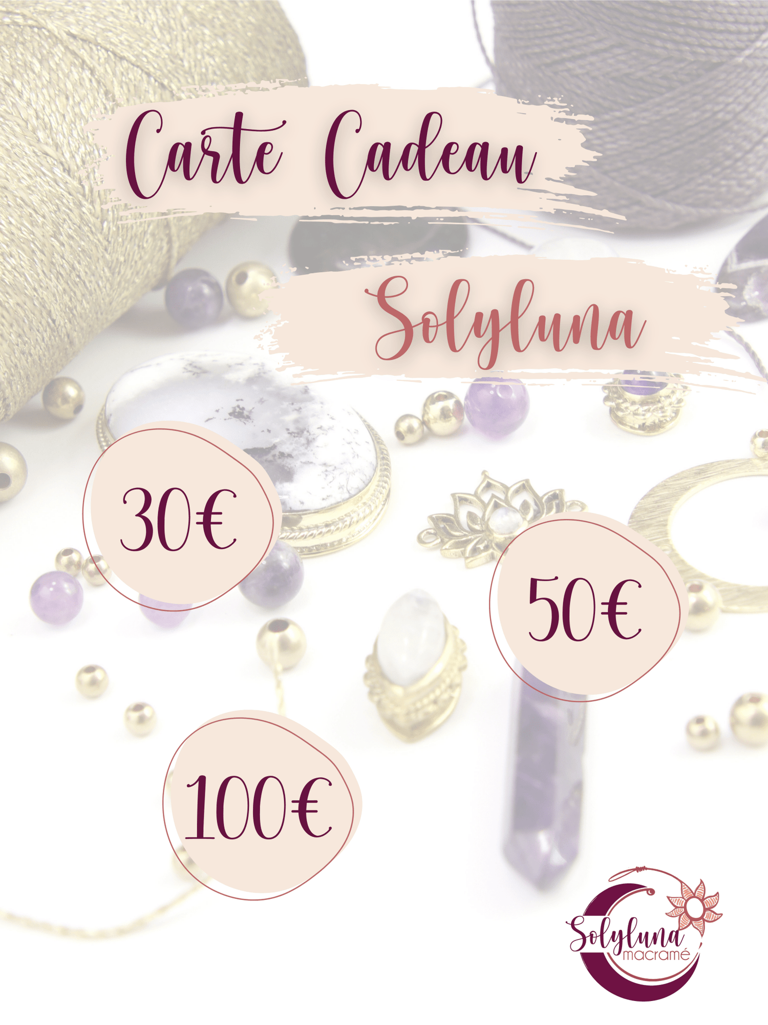 Cartes Cadeaux - Solyluna Macramé