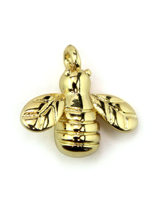 Charm abeille laiton 13 mm - Solyluna Macramé