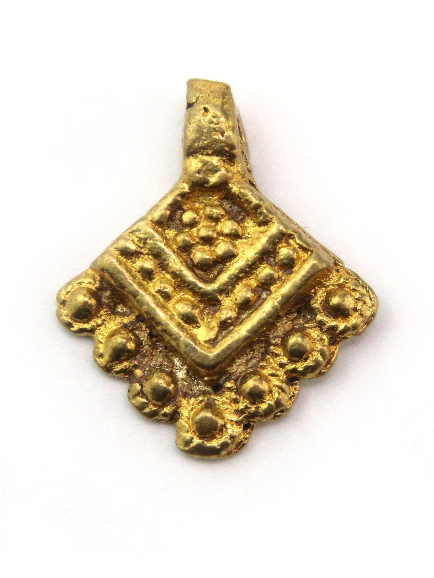 Charm blason indien laiton 20 mm - Solyluna Macramé