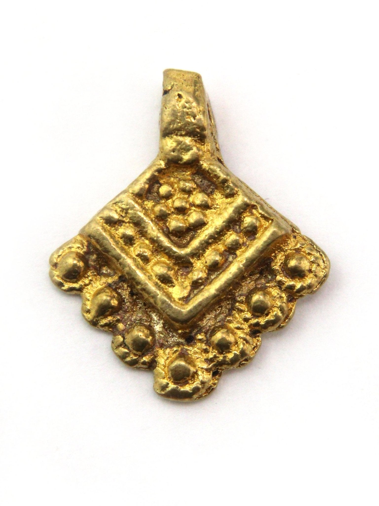 Charm blason indien laiton 20 mm - Solyluna Macramé