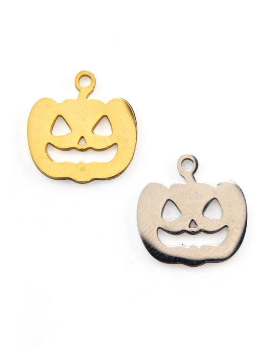 Charm citrouille Halloween 12mm - Solyluna Macramé