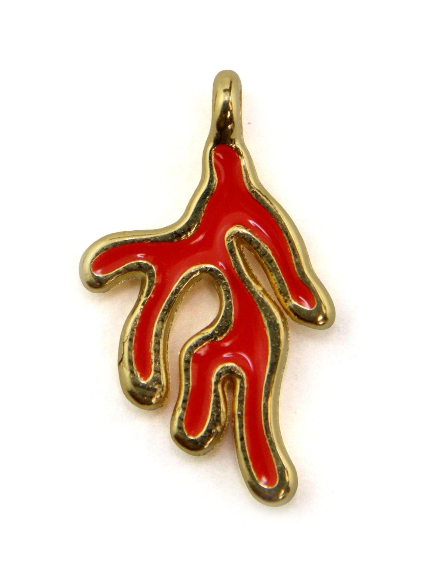 Charm corail zamak 17 mm - Solyluna Macramé