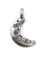 Charm croissant de lune étoilé 19 mm - Solyluna Macramé