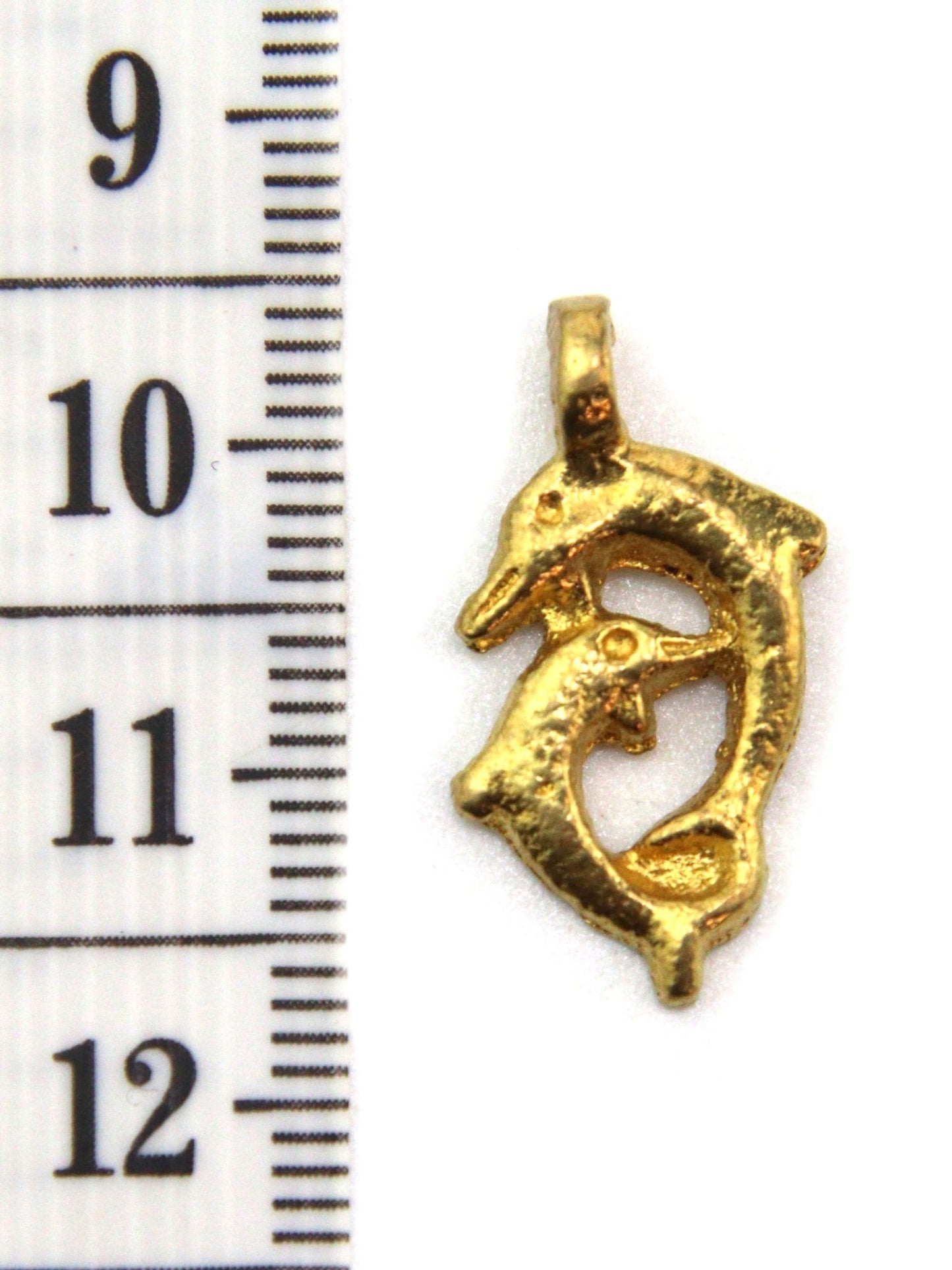 Charm dauphin indien laiton 22 mm - Solyluna Macramé