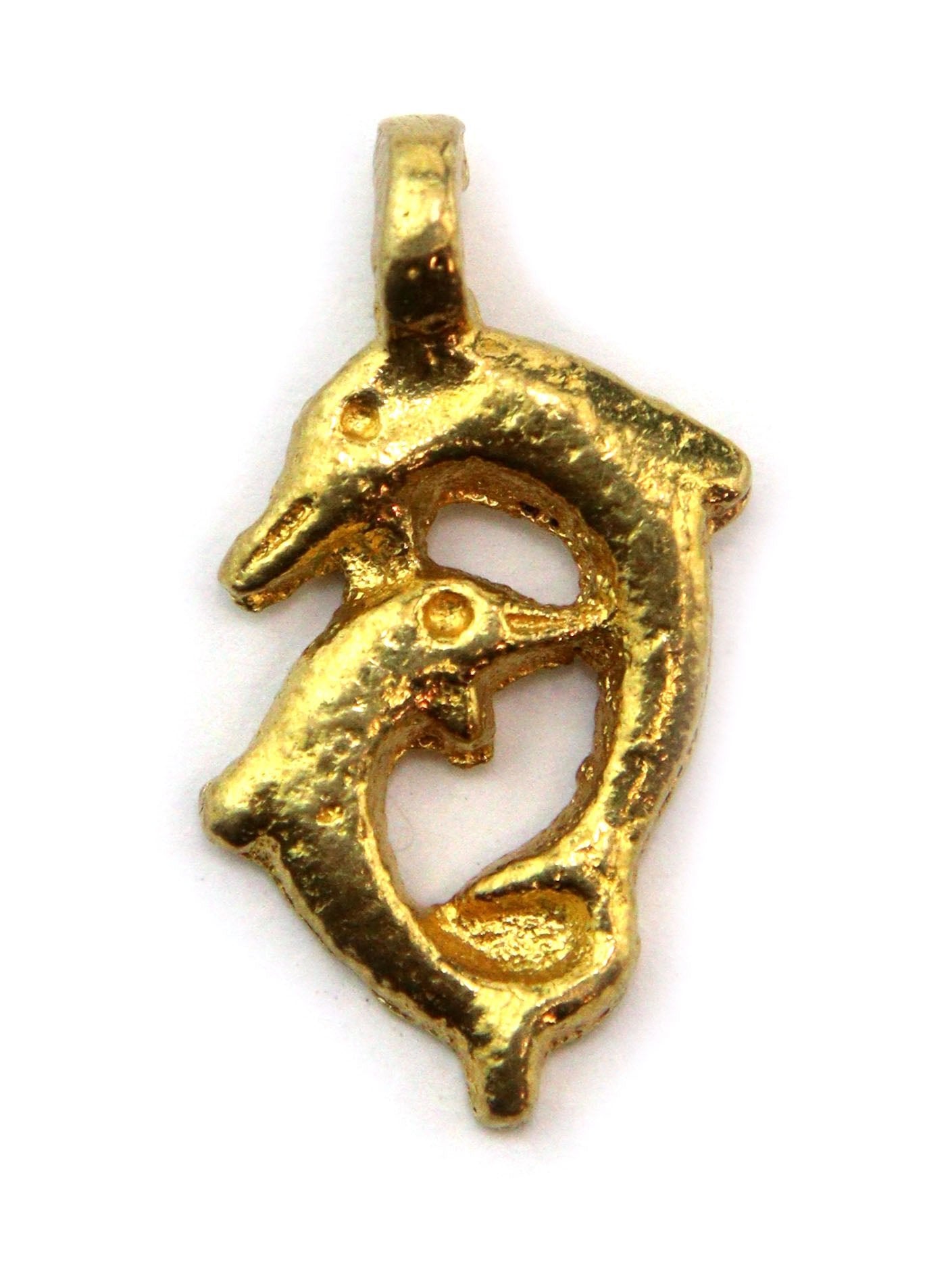 Charm dauphin indien laiton 22 mm - Solyluna Macramé