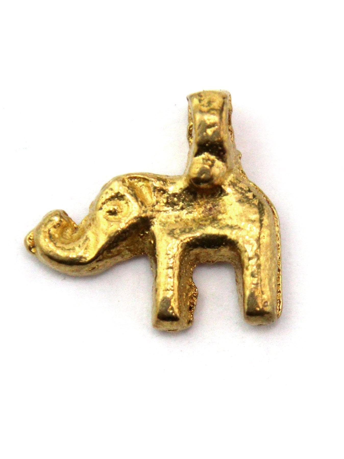 Charm éléphant indien laiton 12 mm - Solyluna Macramé