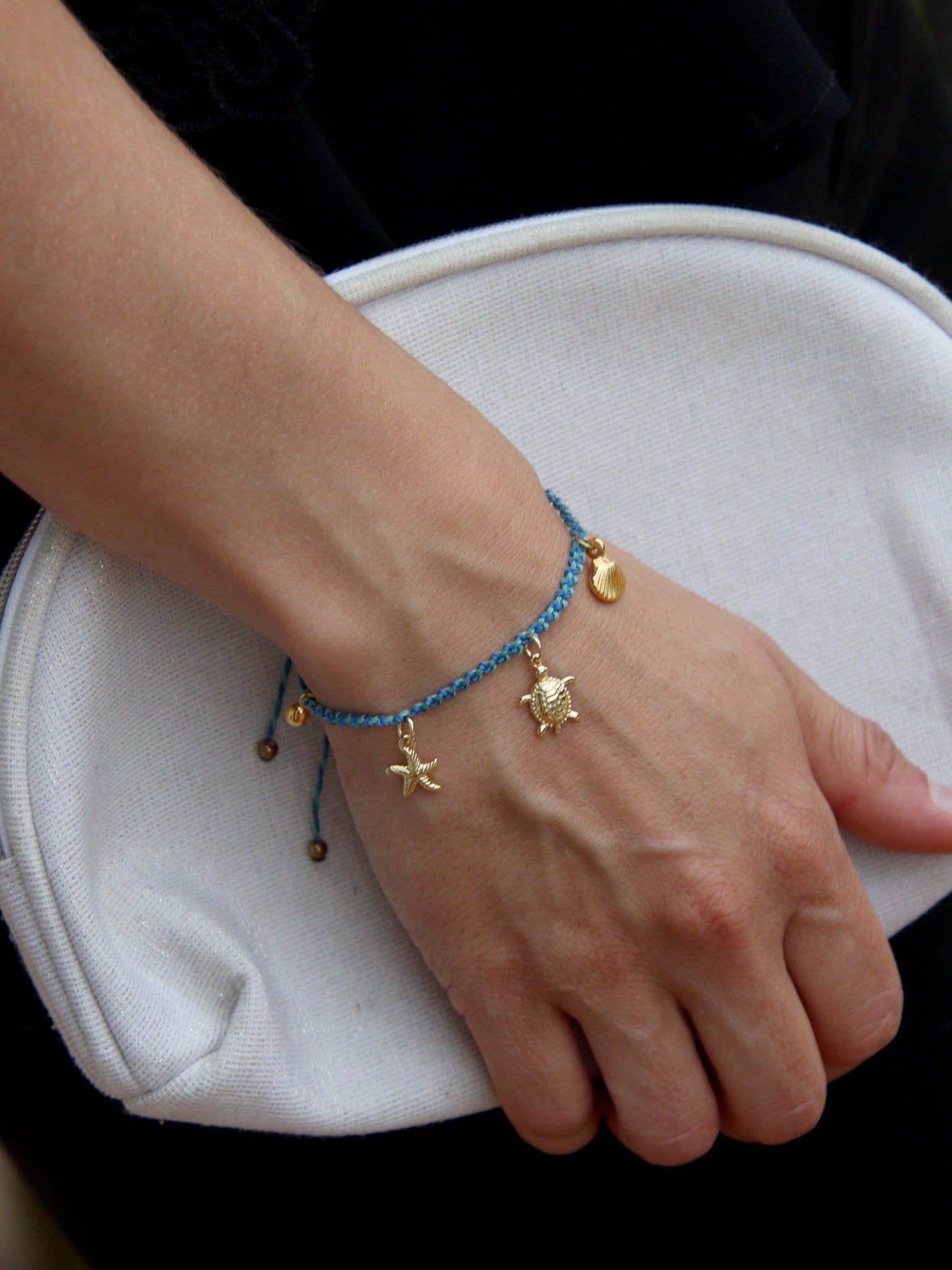 Charm étoile de mer laiton 12 mm - Solyluna Macramé