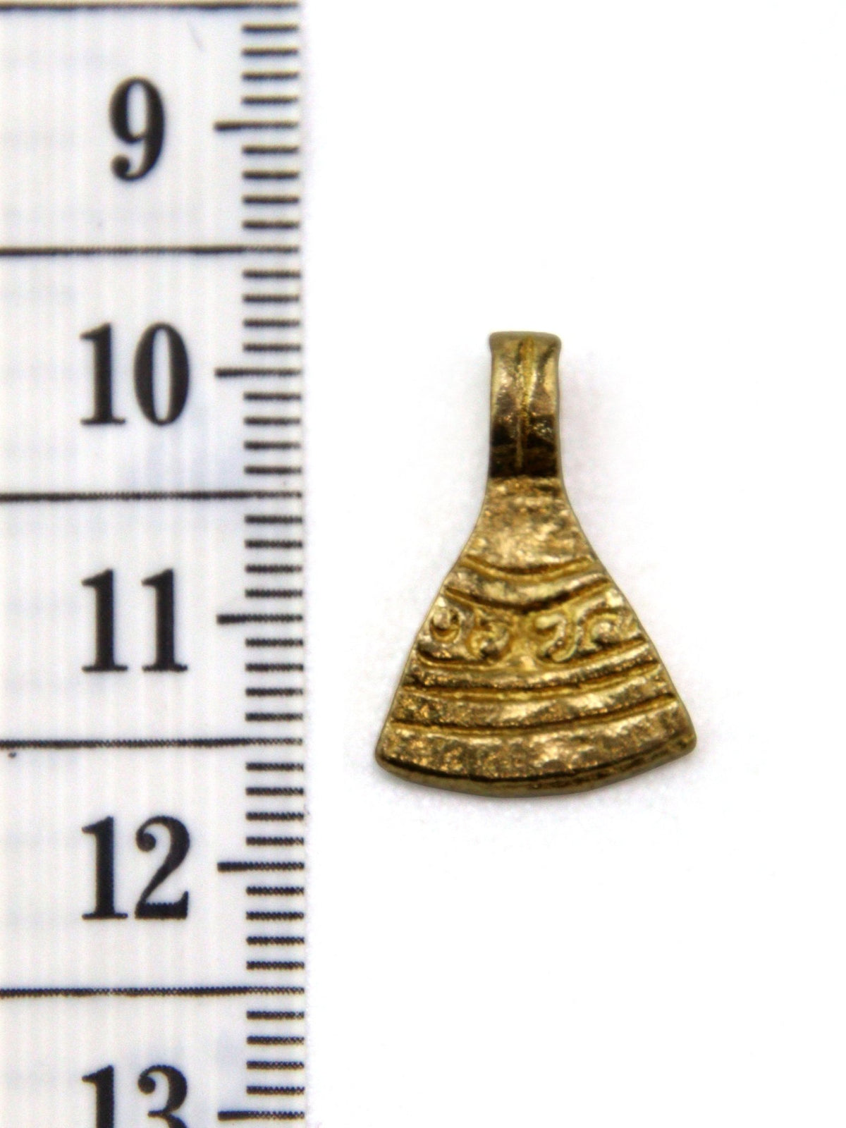 Charm éventail indien laiton 20 mm - Solyluna Macramé