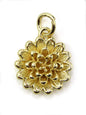 Charm fleur dahlia laiton 13 mm - Solyluna Macramé