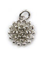 Charm fleur dahlia laiton 13 mm - Solyluna Macramé